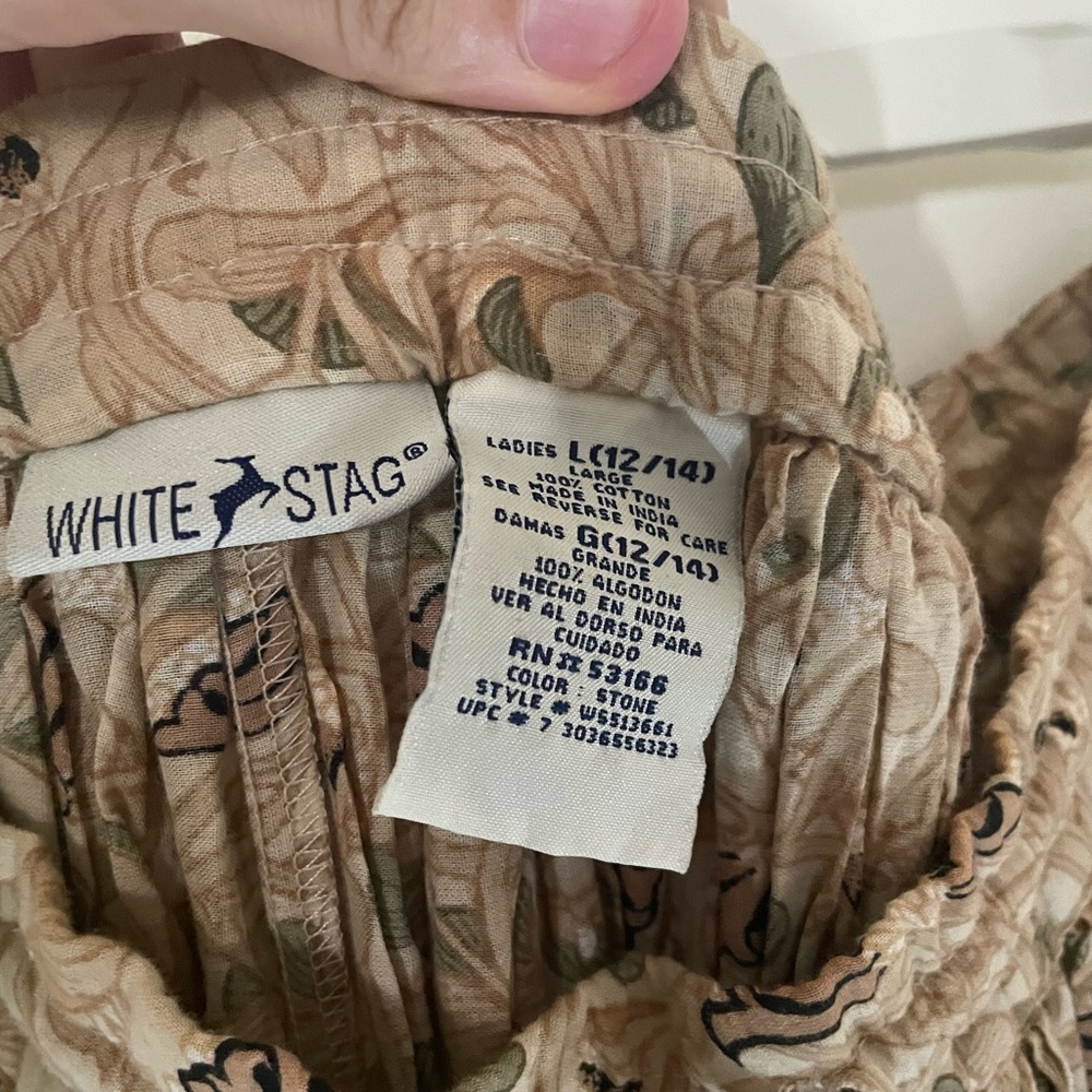 White Stag Beige Floral Pleated Maxi Skirt - Picture 5 of 5